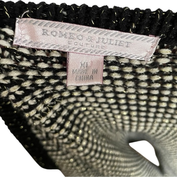 Romeo & Juliet Couture Tweed White Black Women's Size XL classic career neutral - Picture 5 of 6